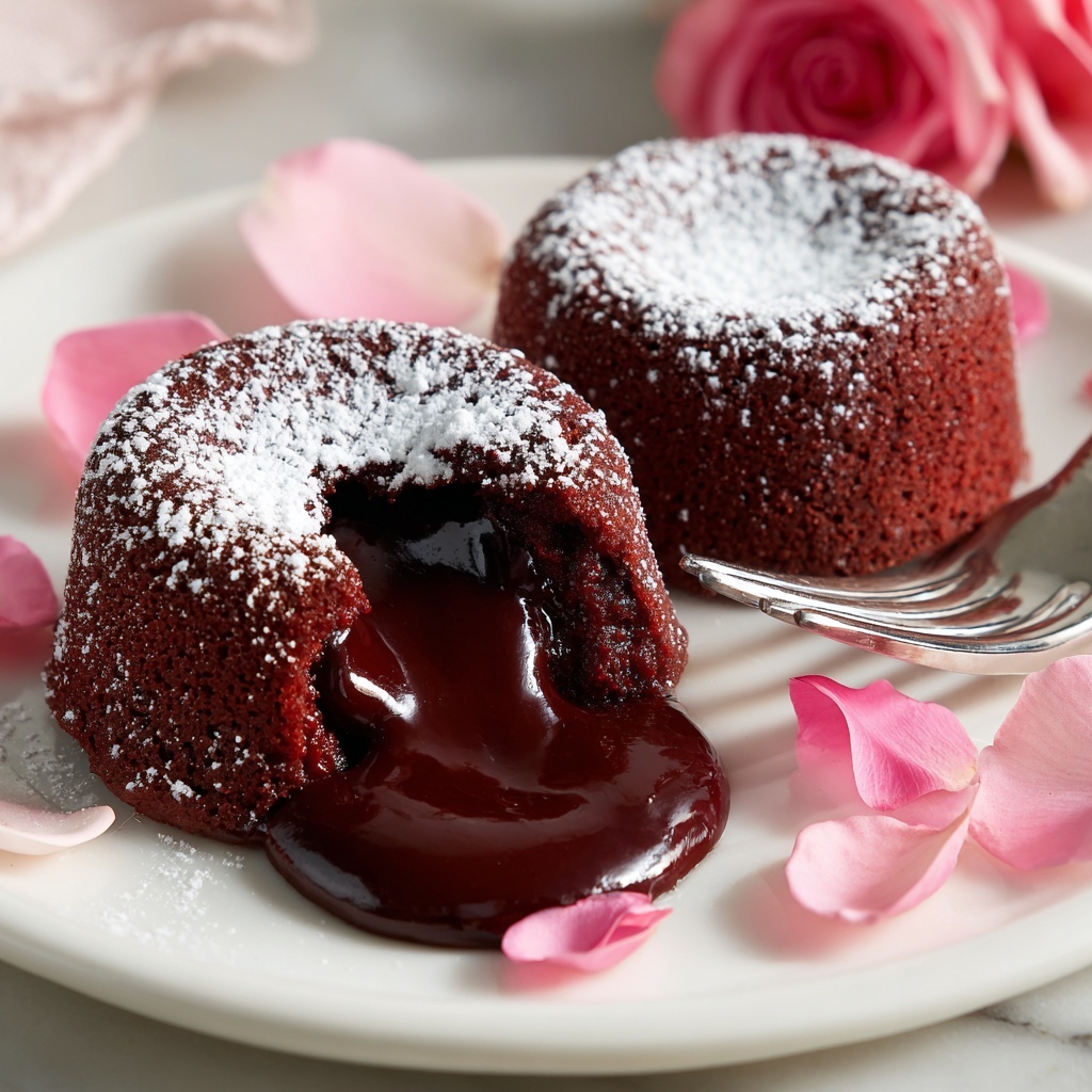 Red Velvet Molten Lava Cakes: Rich, Romantic & Perfect for Two Recipe - Recipe Image
