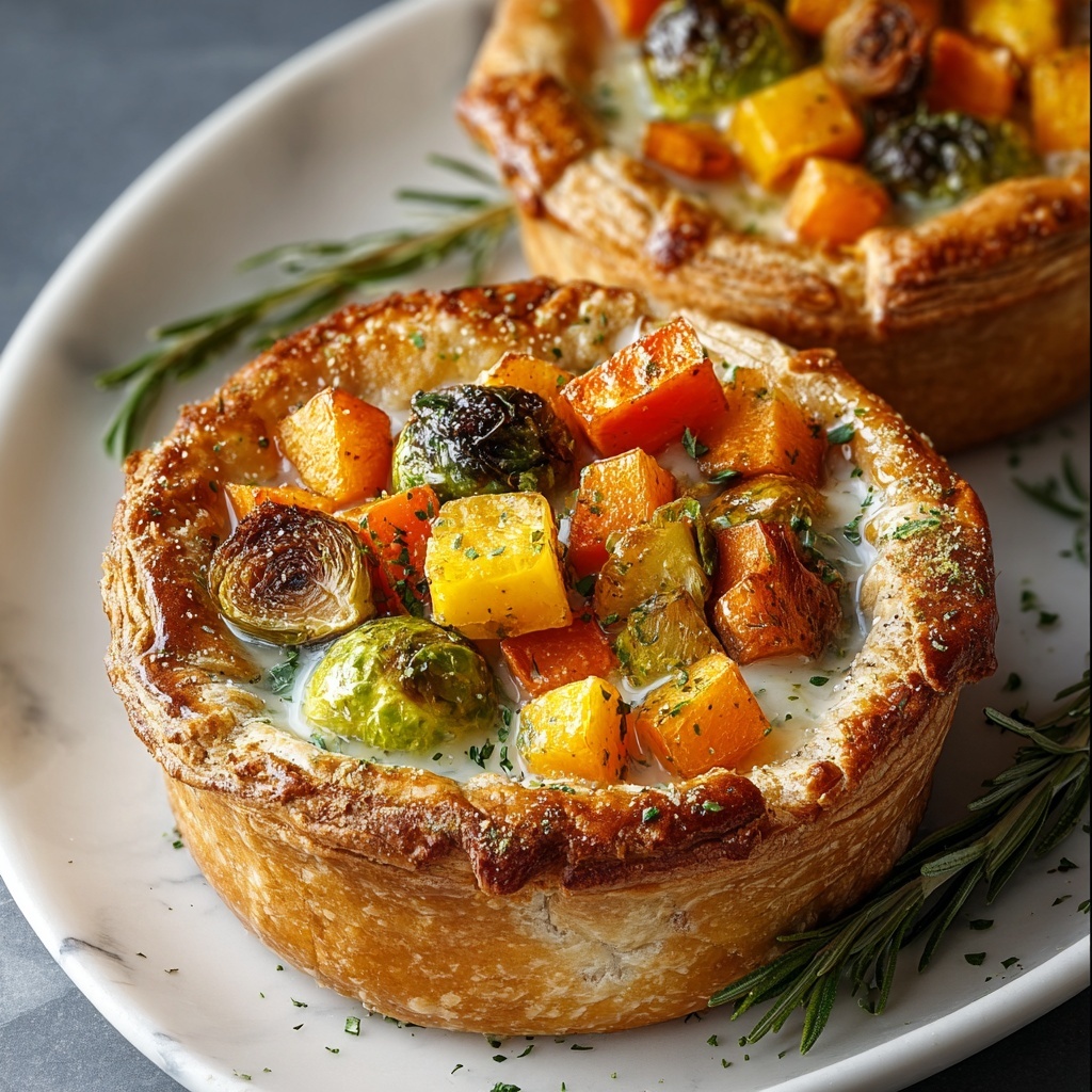 Roasted Autumn Vegetable Pot Pies Recipe - Recipe Image
