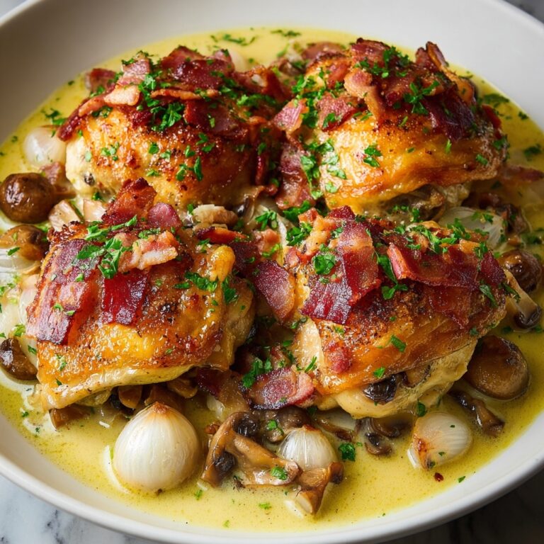Chicken Fricassée with Shallots and Bacon Recipe