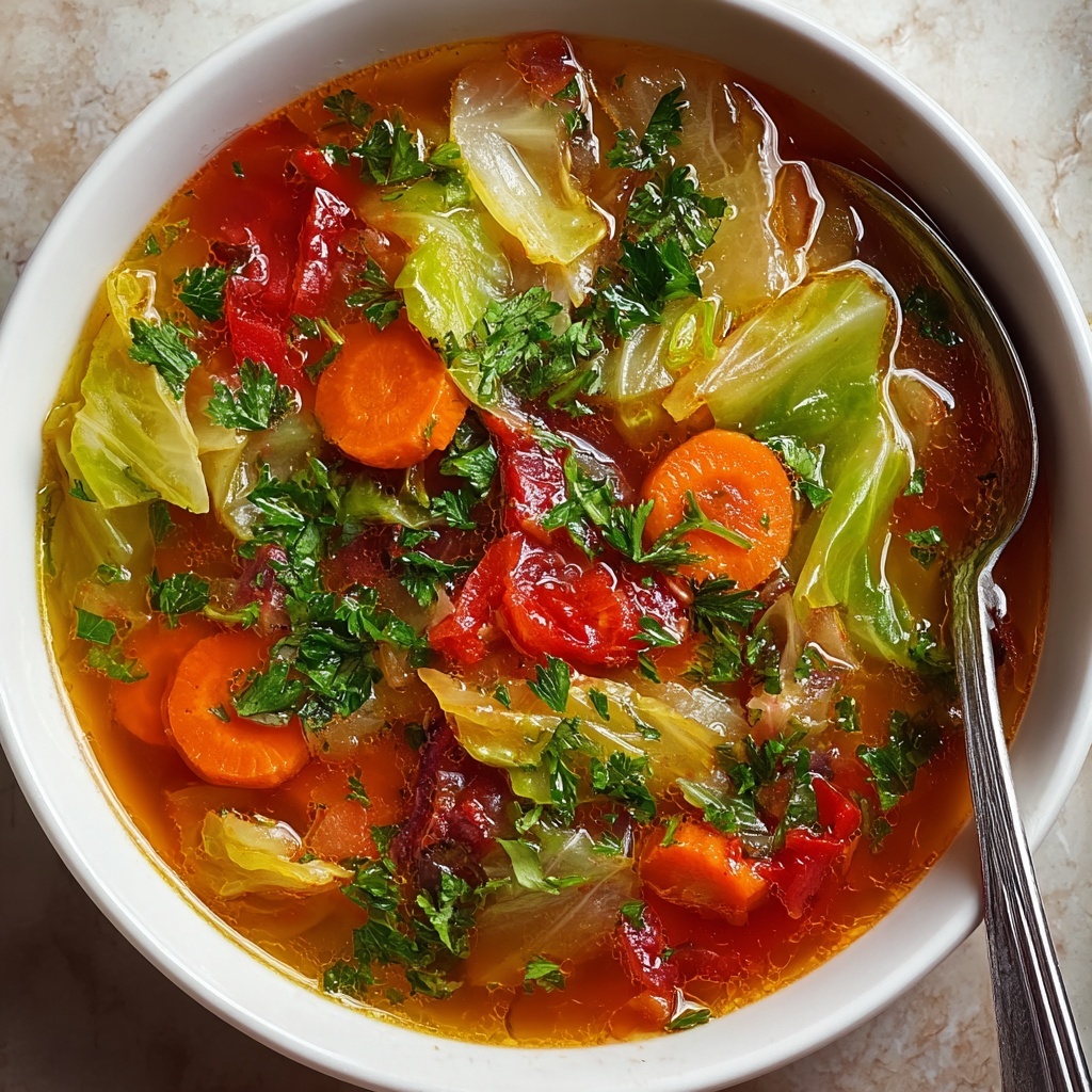 Hearty Vegan Cabbage Soup Recipe - Recipe Image