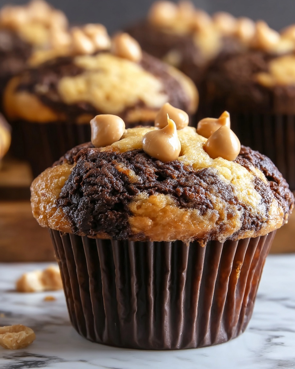 Chocolate Peanut Butter Banana Muffins Recipe - Recipe Image