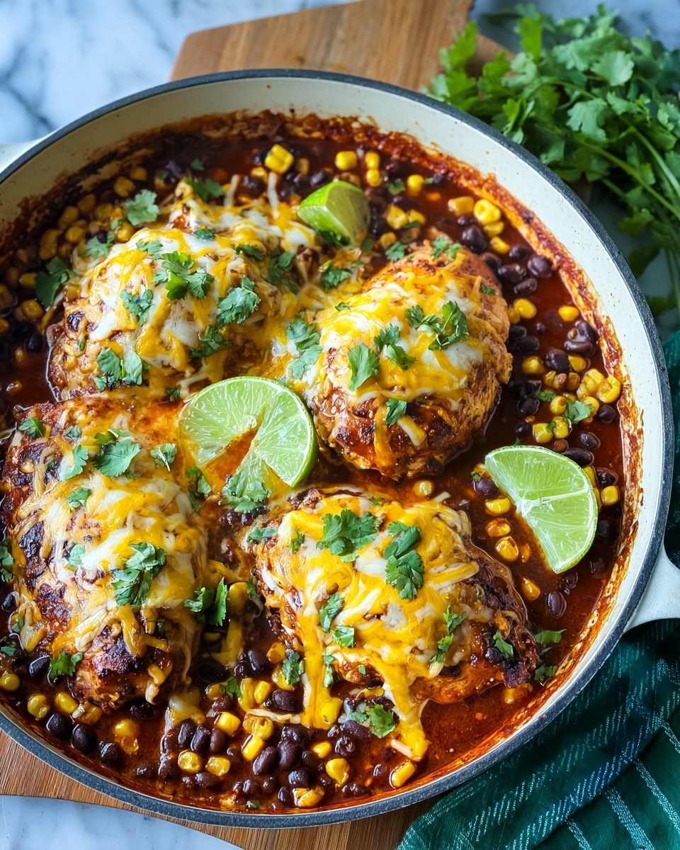 Santa Fe Chicken with Black Beans, Corn, and Melted Mexican Cheese Recipe - Recipe Image