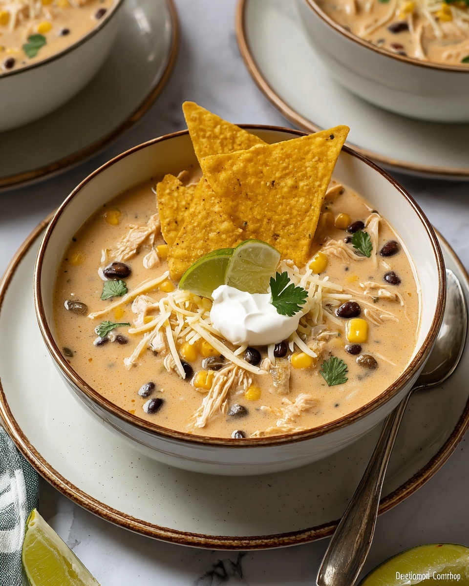 White Chicken Chili with Cream Cheese Recipe - Recipe Image