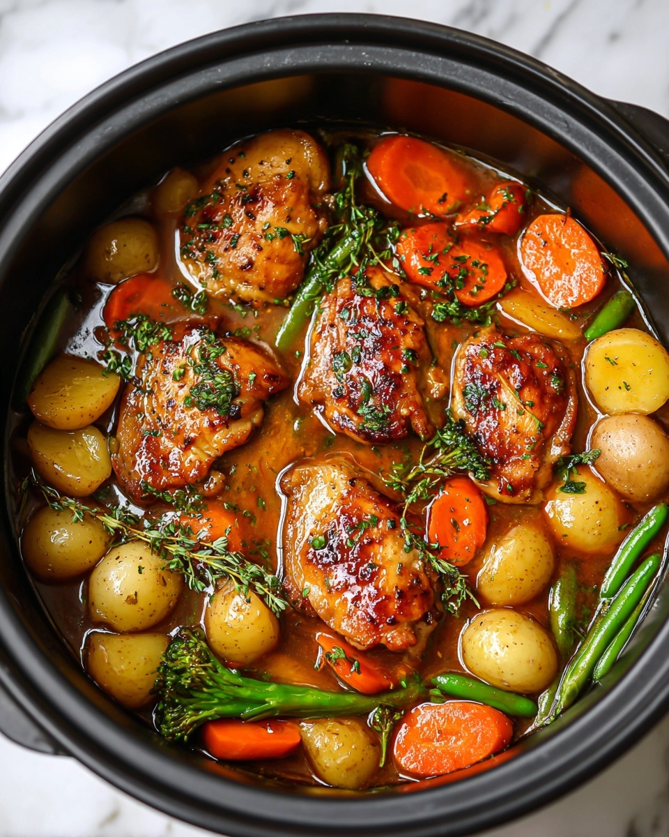 Slow Cooker Honey Garlic Chicken Recipe - Recipe Image