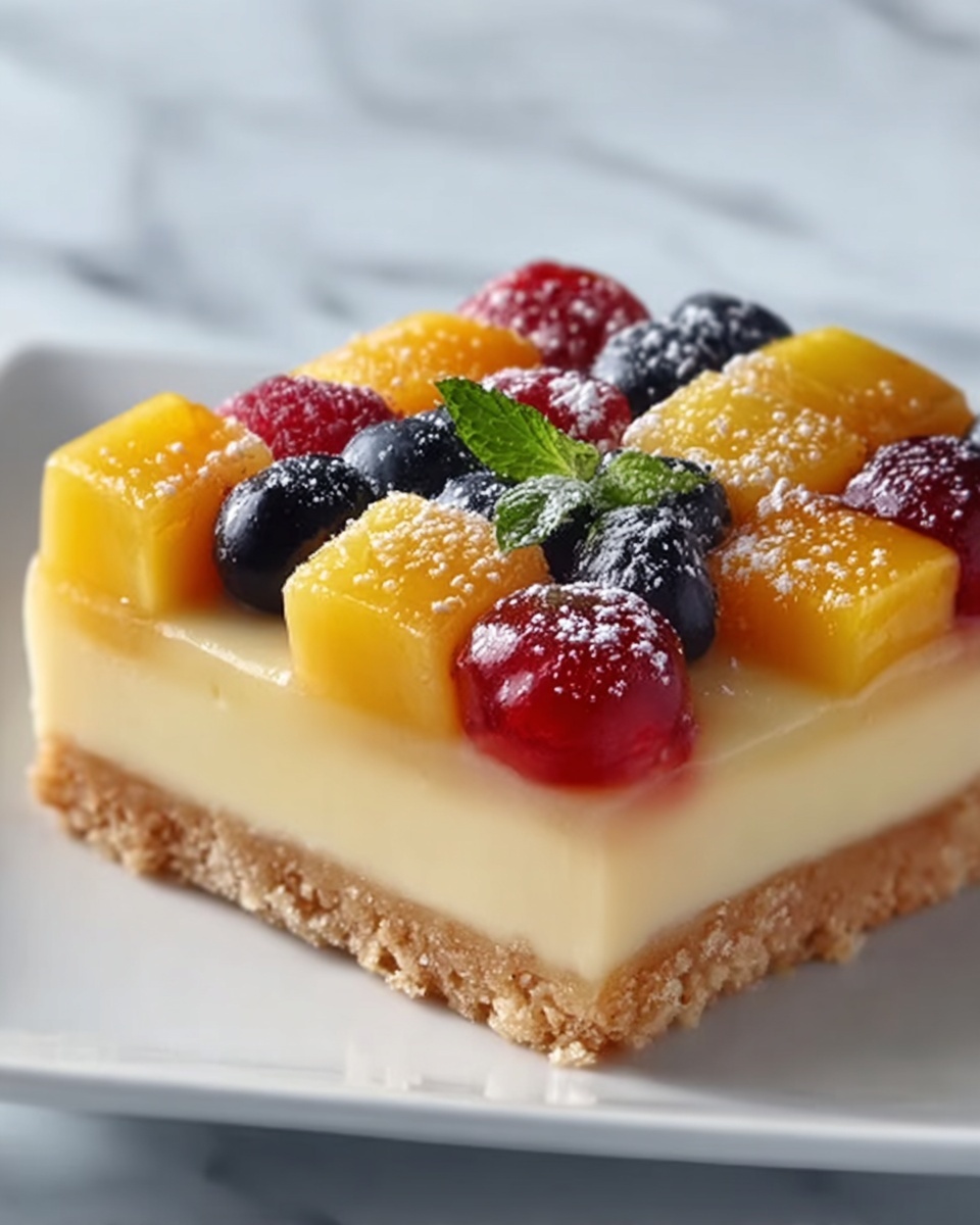 Fruit Custard Bars Recipe - Recipe Image