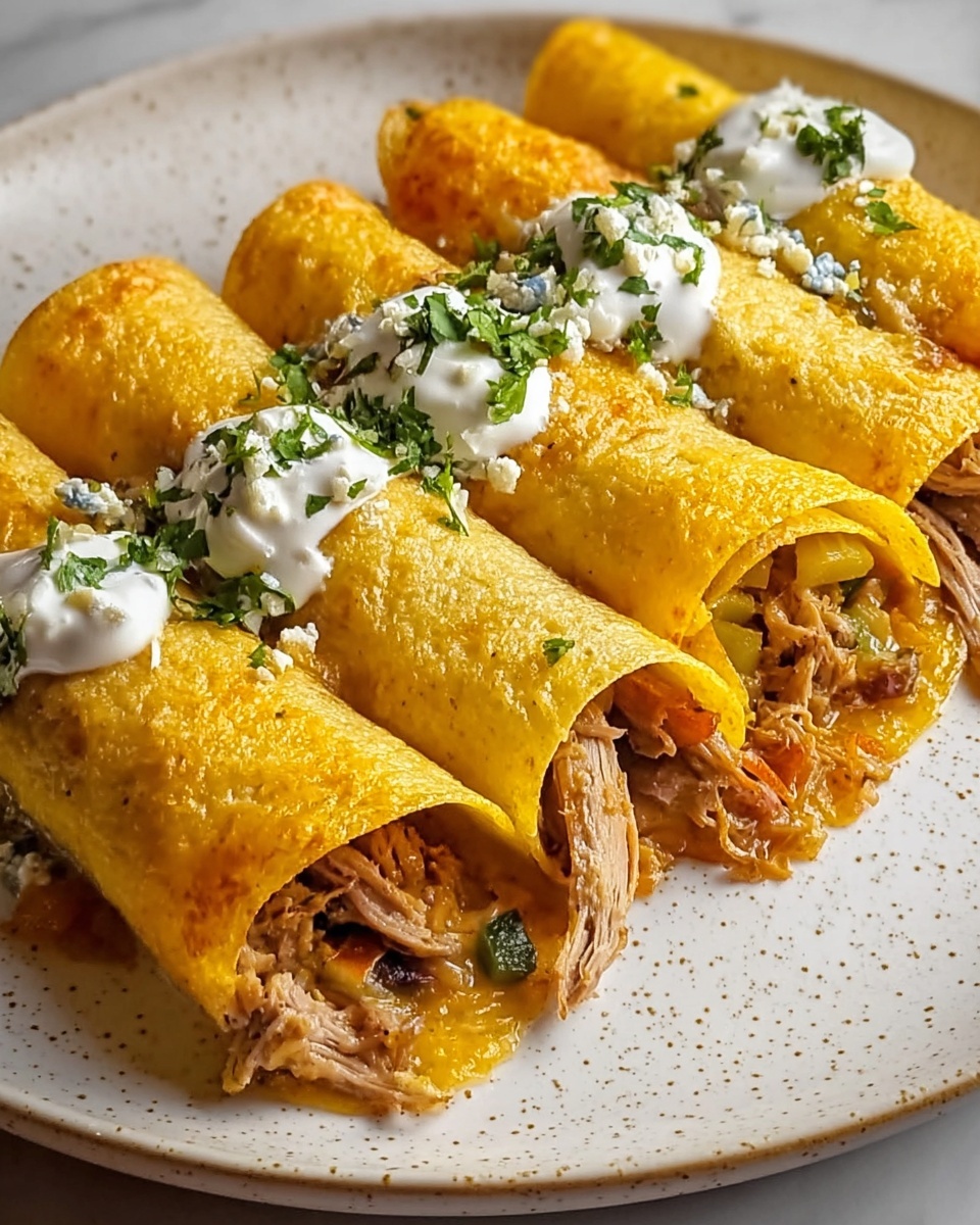 Chicken Flautas with Spicy Fideo Recipe - Recipe Image