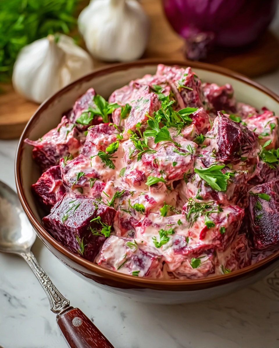 Creamy Beetroot Salad Recipe - Recipe Image