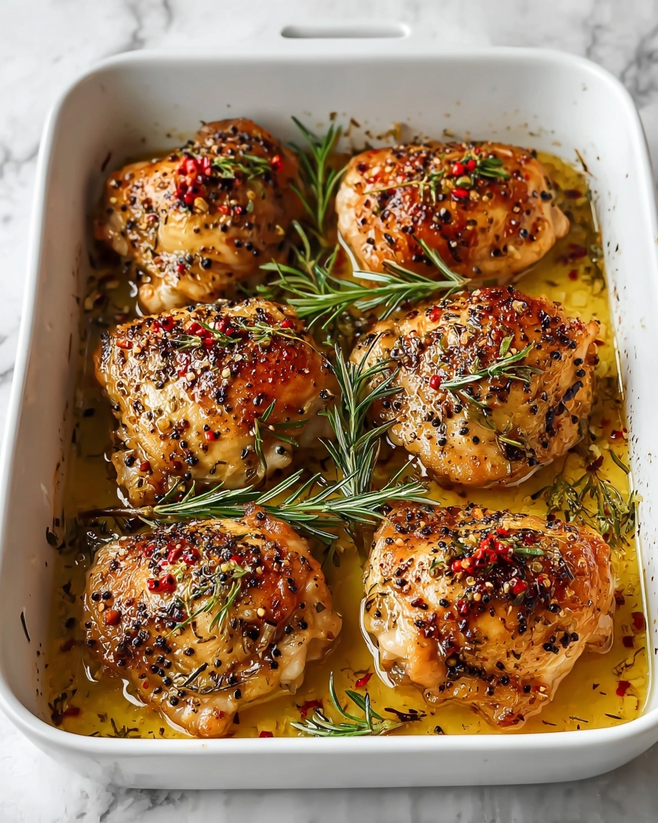 Easy Oven-Baked Honey Mustard Chicken Thighs Recipe - Recipe Image