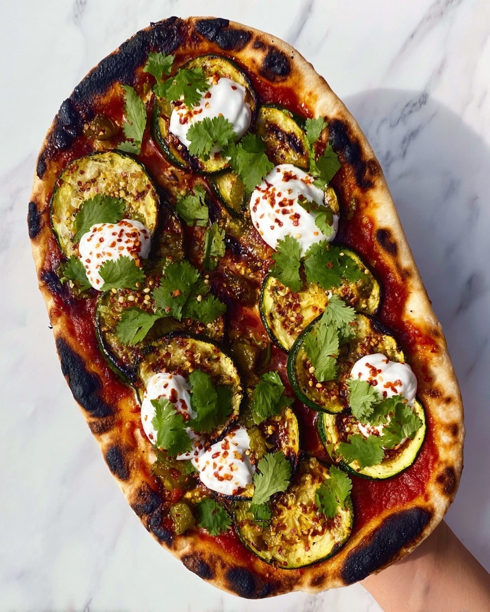 Simple Harissa Courgette Flatbreads Recipe - Recipe Image