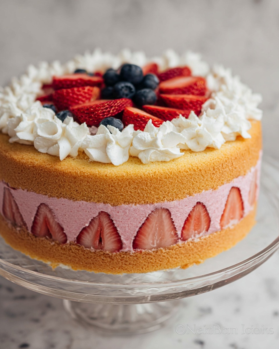 Strawberry Jello Cake Recipe - Recipe Image