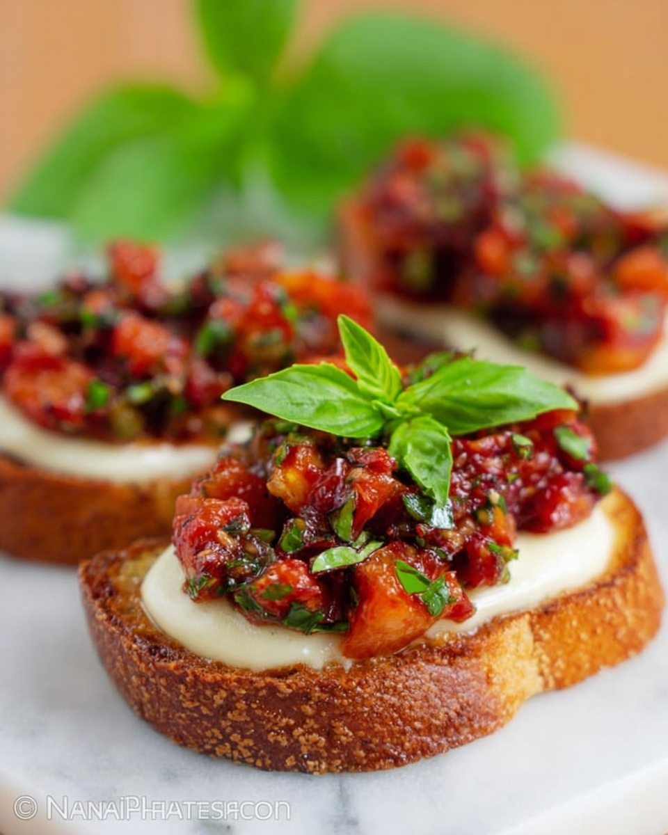 Strawberry Tomato Basil Bruschetta with Balsamic Glaze Recipe - Recipe Image