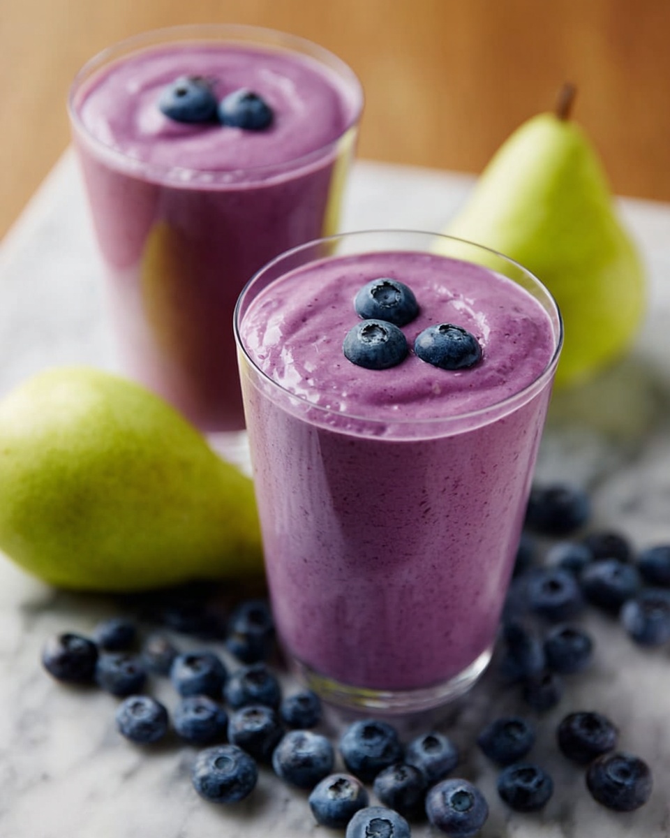 Blueberry Pear Smoothie Recipe - Recipe Image