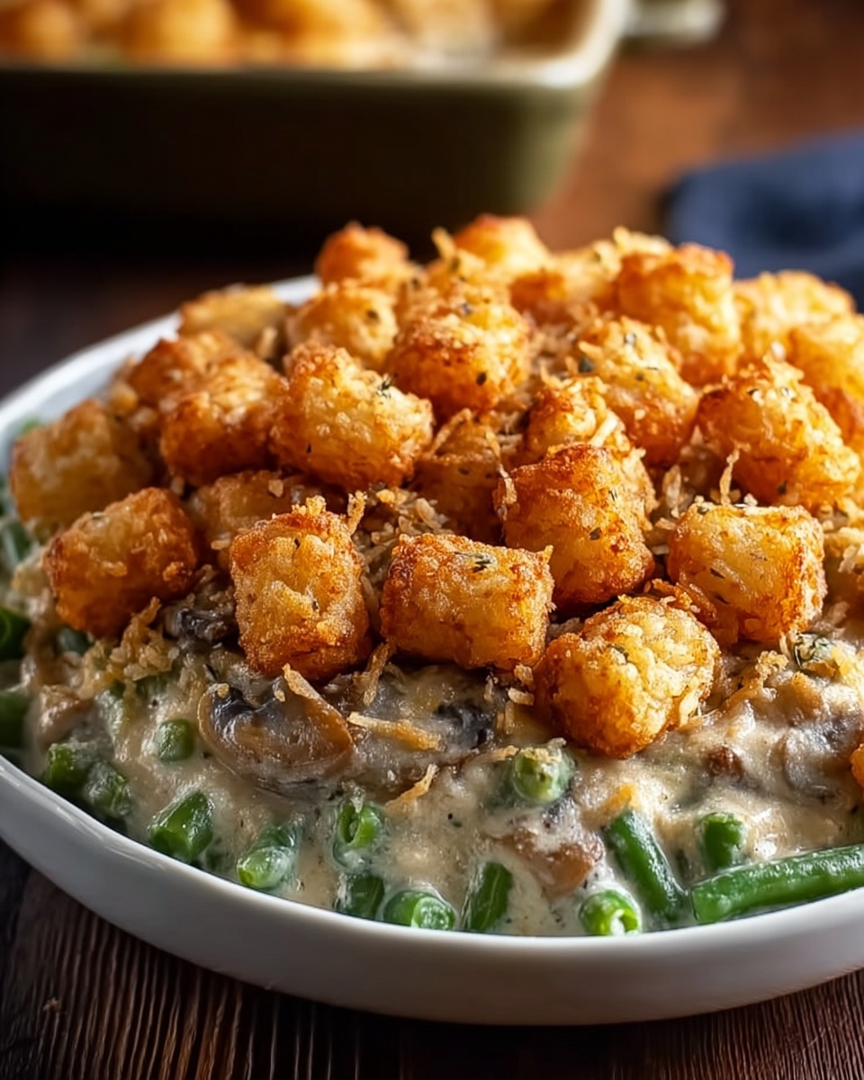Irresistible Green Bean Casserole with Tater Tots Recipe - Recipe Image
