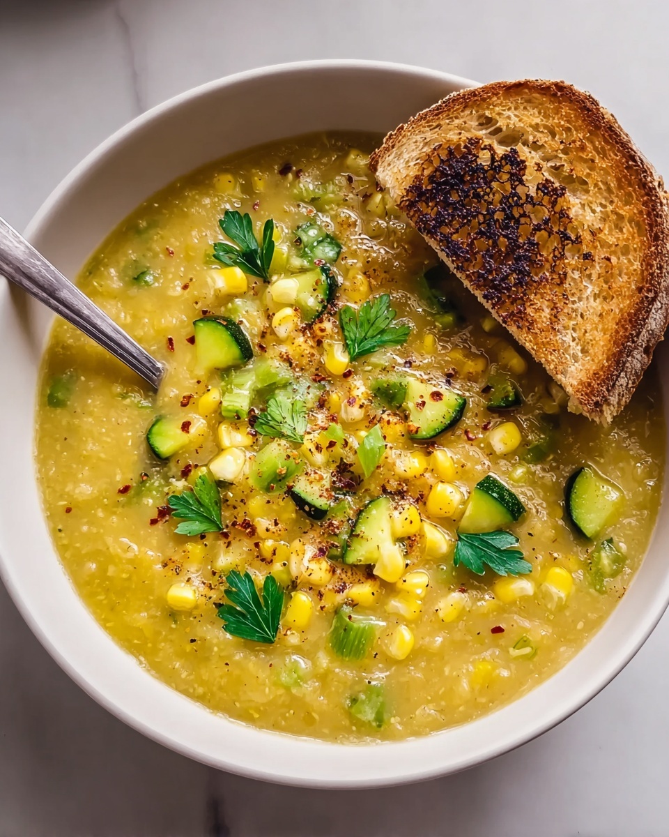 Creamy Summer Corn and Zucchini Chowder Recipe - Recipe Image