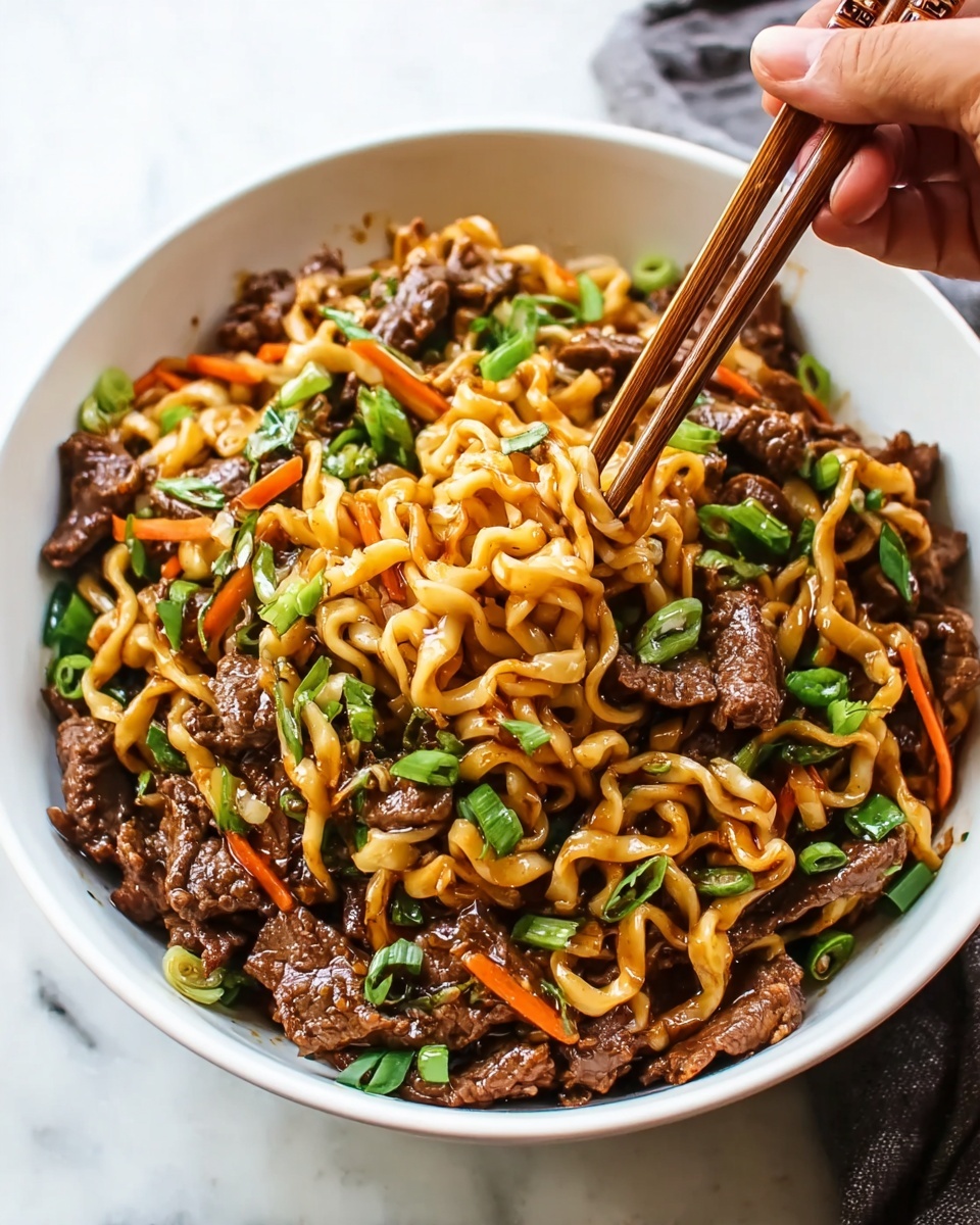Savory & Speedy Hoisin Beef Noodles Recipe - Recipe Image