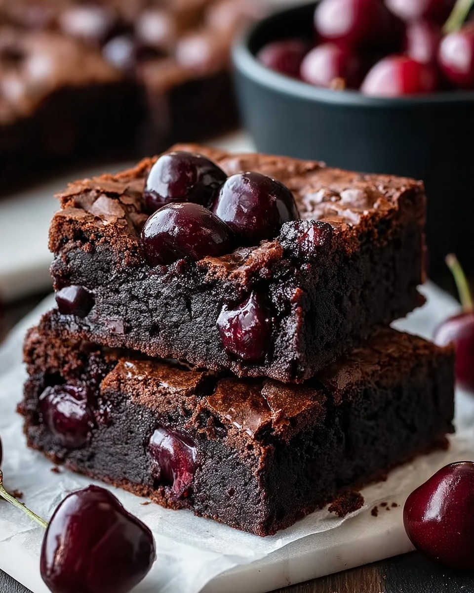 Ultra-Fudgy Roasted Cherry Brownies Recipe - Recipe Image