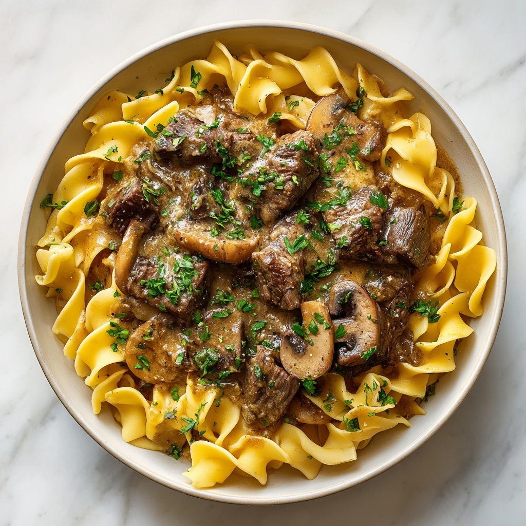 Beef Stroganoff with Egg Noodles Recipe - Recipe Image