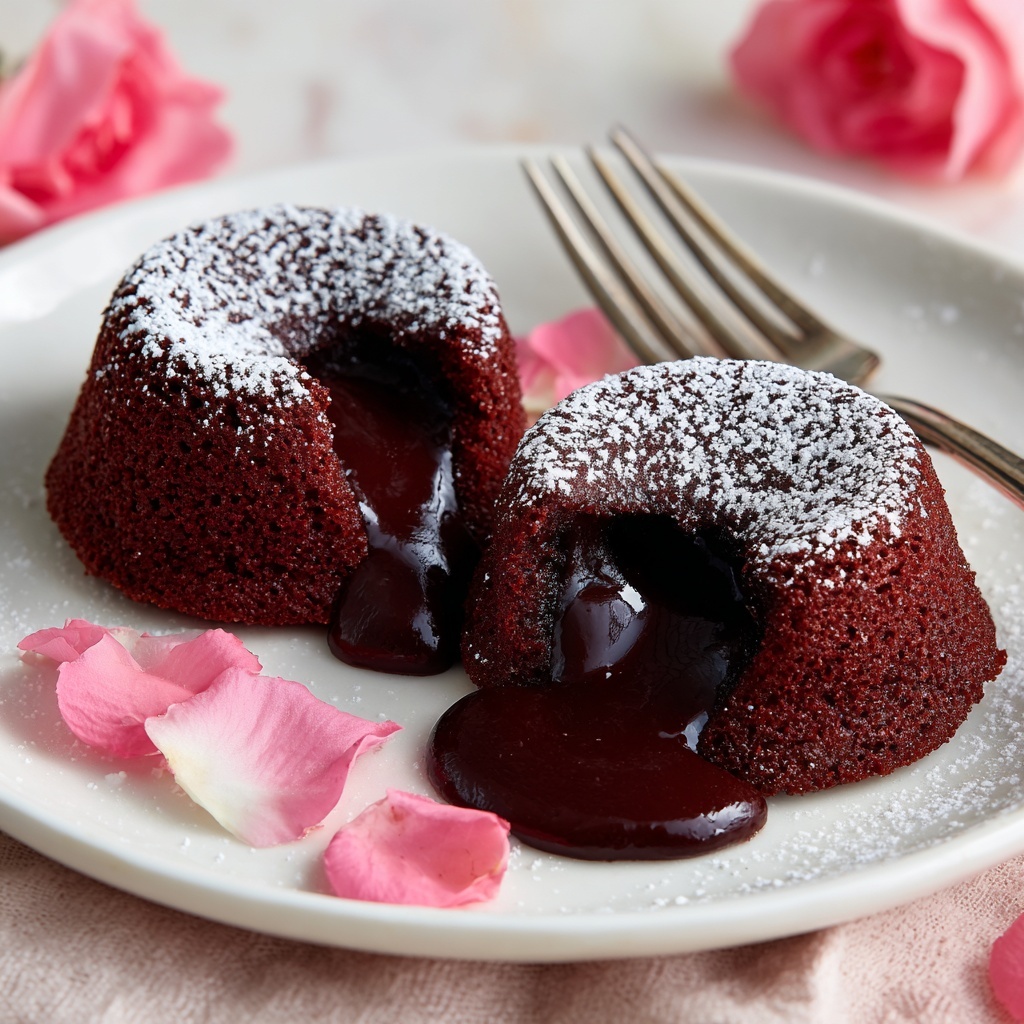 Red Velvet Molten Lava Cakes: Rich, Romantic & Perfect for Two Recipe - Recipe Image
