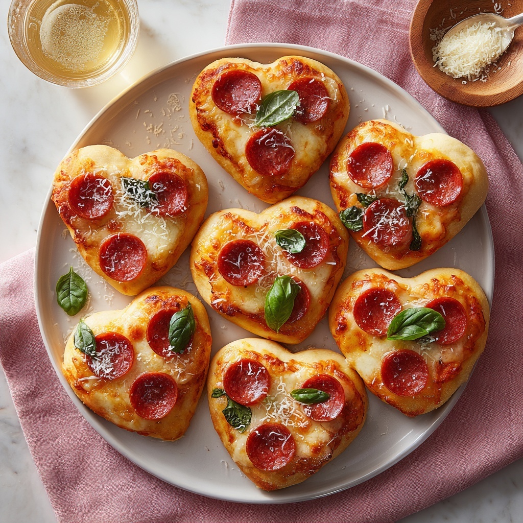 Heart-Shaped Pizzas: Fun, Cheesy Love Bites for All Ages Recipe - Recipe Image