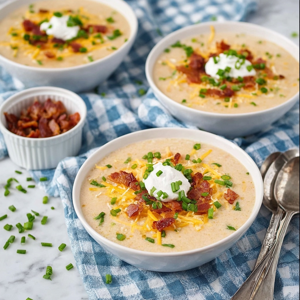 Instant Pot Loaded Baked Potato Soup Recipe - Recipe Image