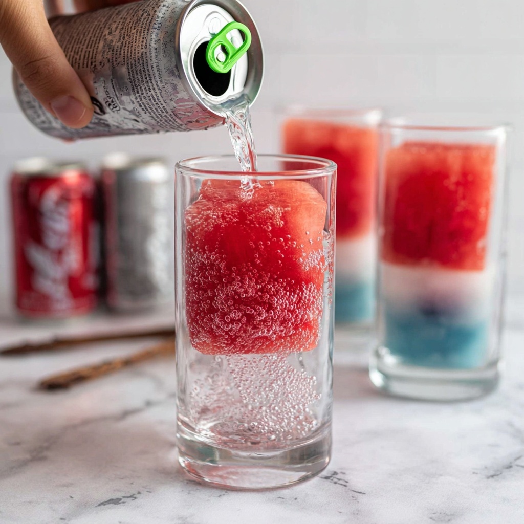 Red, White, and Blue Ice Cubes for the 4th of July Recipe - Recipe Image