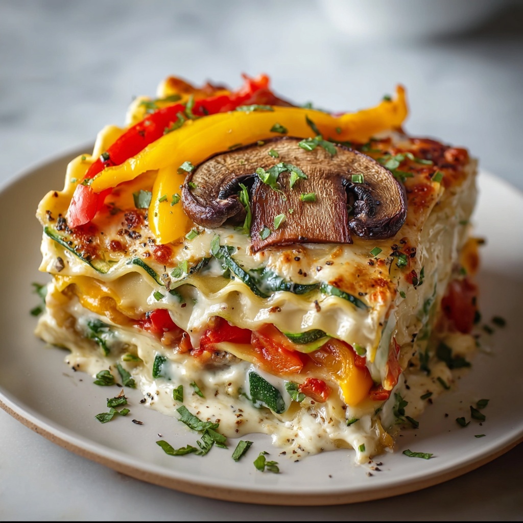 Hearty Baked Italian Vegetable Lasagna Recipe - Recipe Image