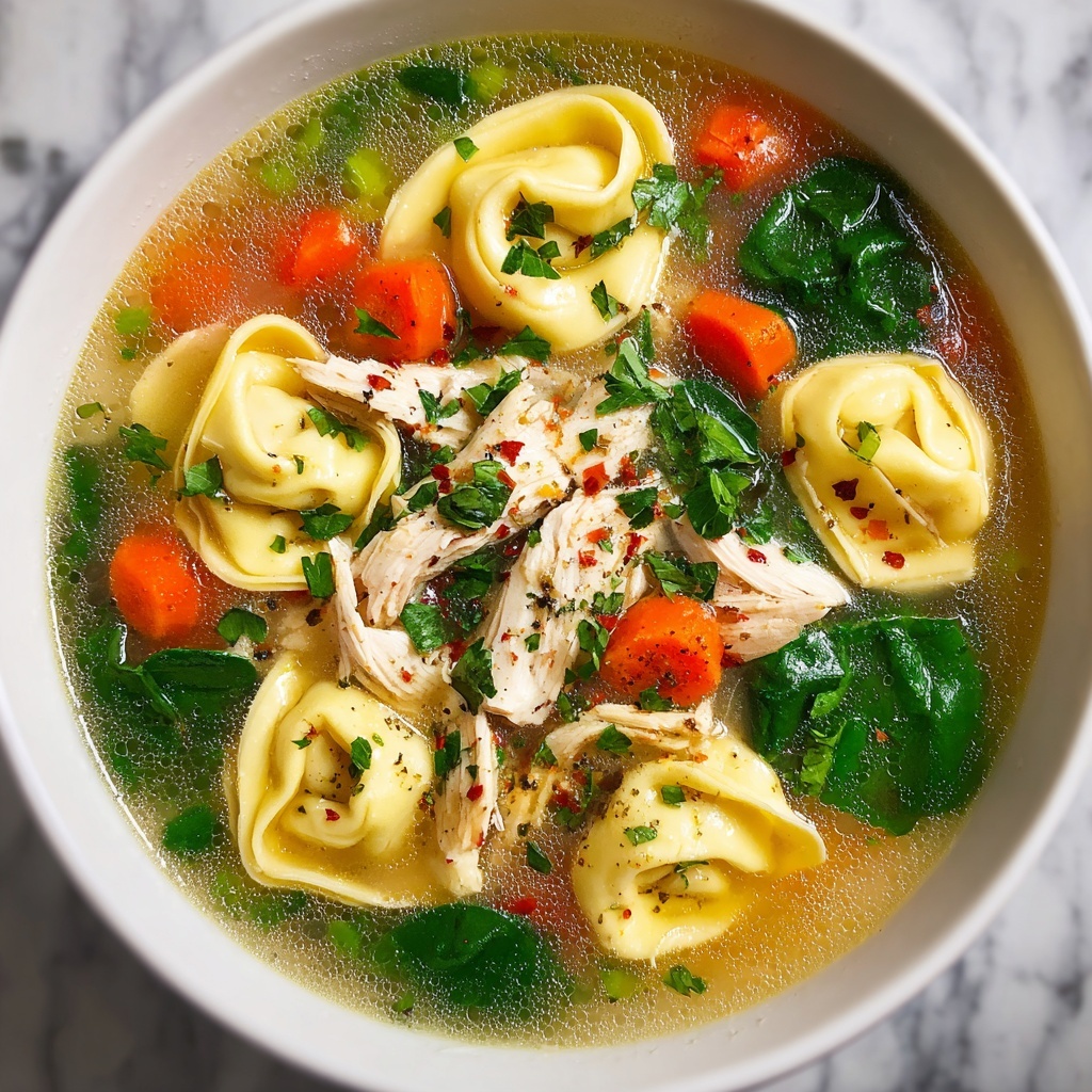 One-Pot Chicken Tortellini Soup Recipe - Recipe Image