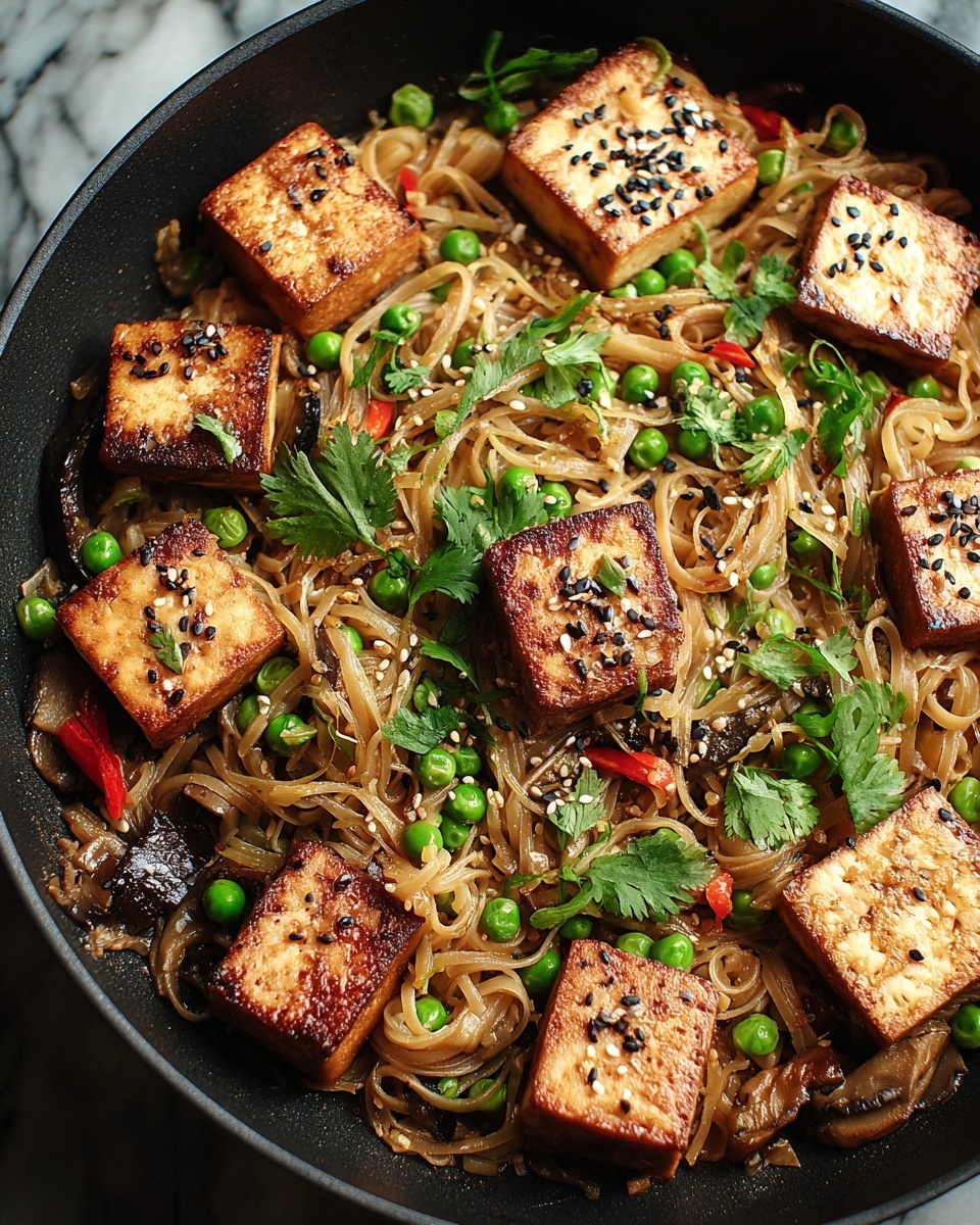 One Pan Asian Tofu Noodles Recipe - Recipe Image