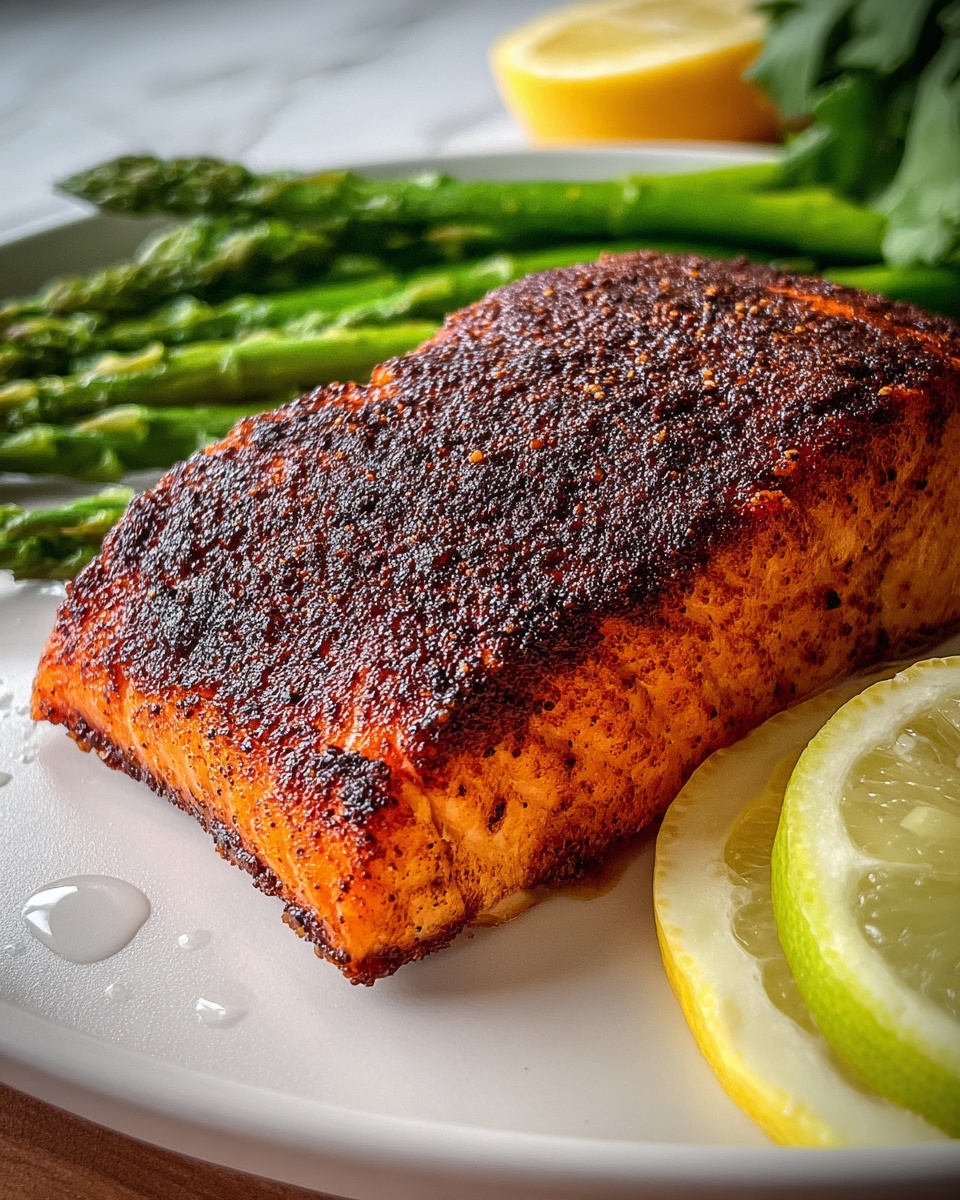 Crispy Air Fryer Blackened Salmon Recipe - Recipe Image