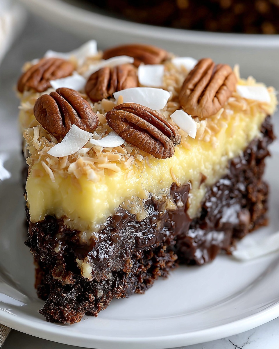 German Chocolate Pound Cake with Coconut-Pecan Icing Recipe - Recipe Image