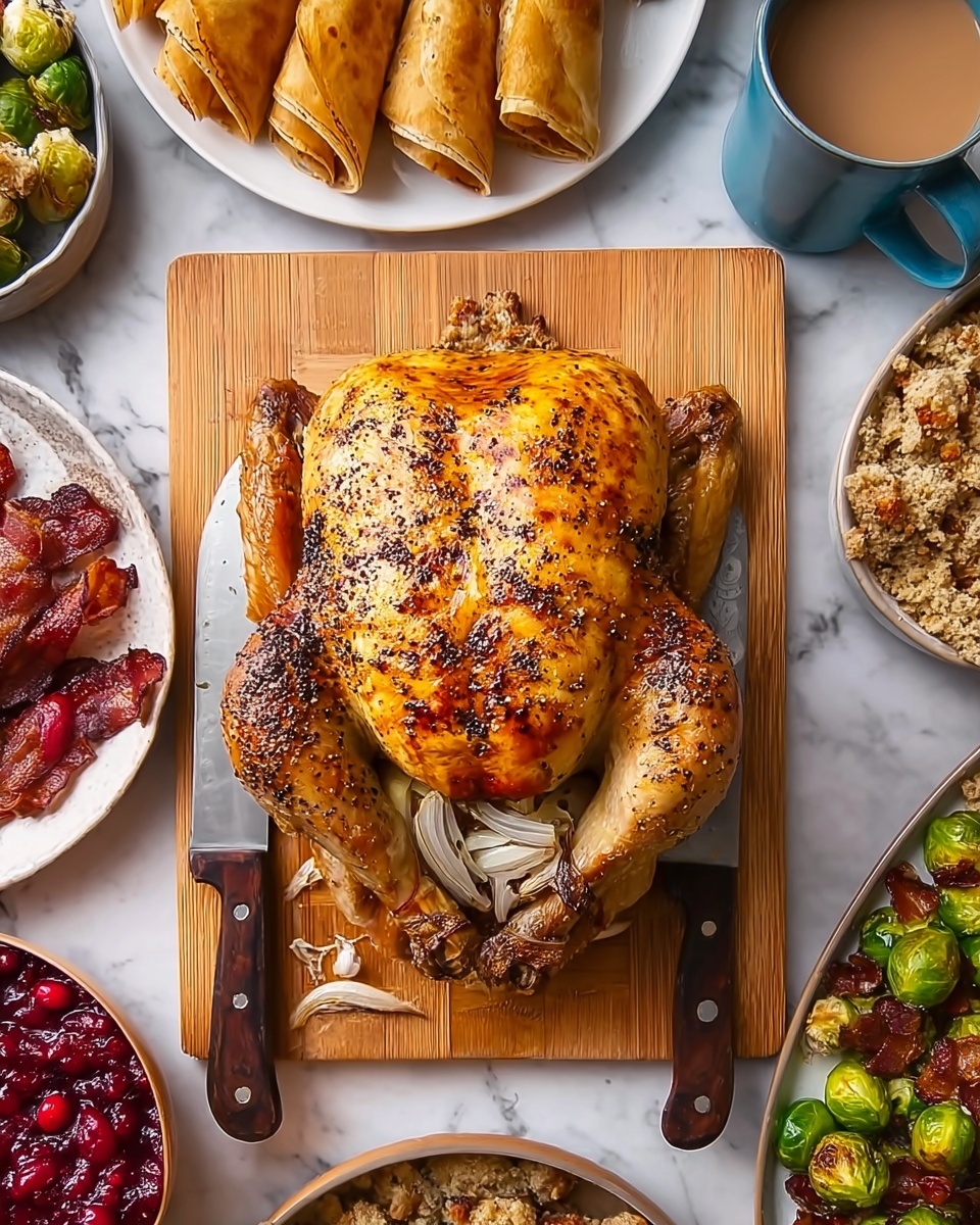 Crispy Spatchcock Turkey with Homemade Gravy Recipe - Recipe Image