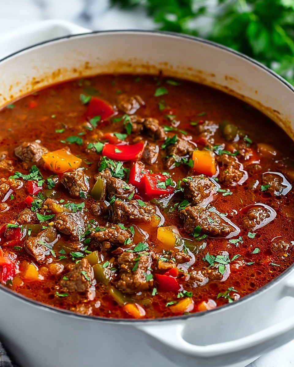 Easy One-Pot Stuffed Pepper Soup Recipe - Recipe Image
