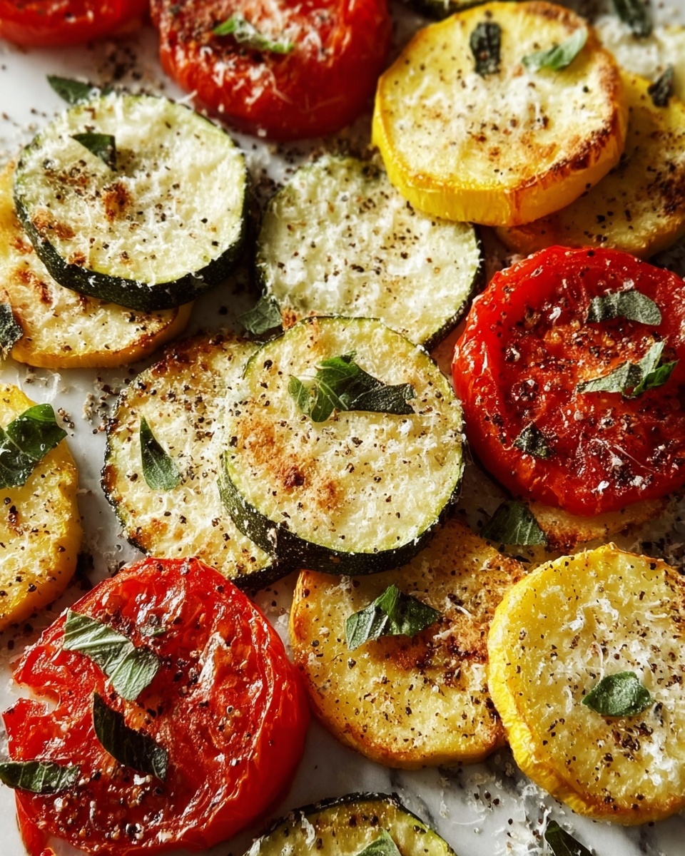 Easy Oven-Roasted Zucchini, Squash, and Tomatoes with Parmesan Recipe - Recipe Image