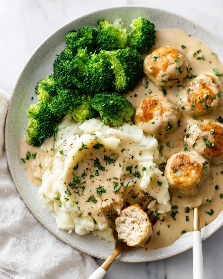 Ranch Chicken Meatballs in Creamy Garlic Parmesan Sauce Recipe