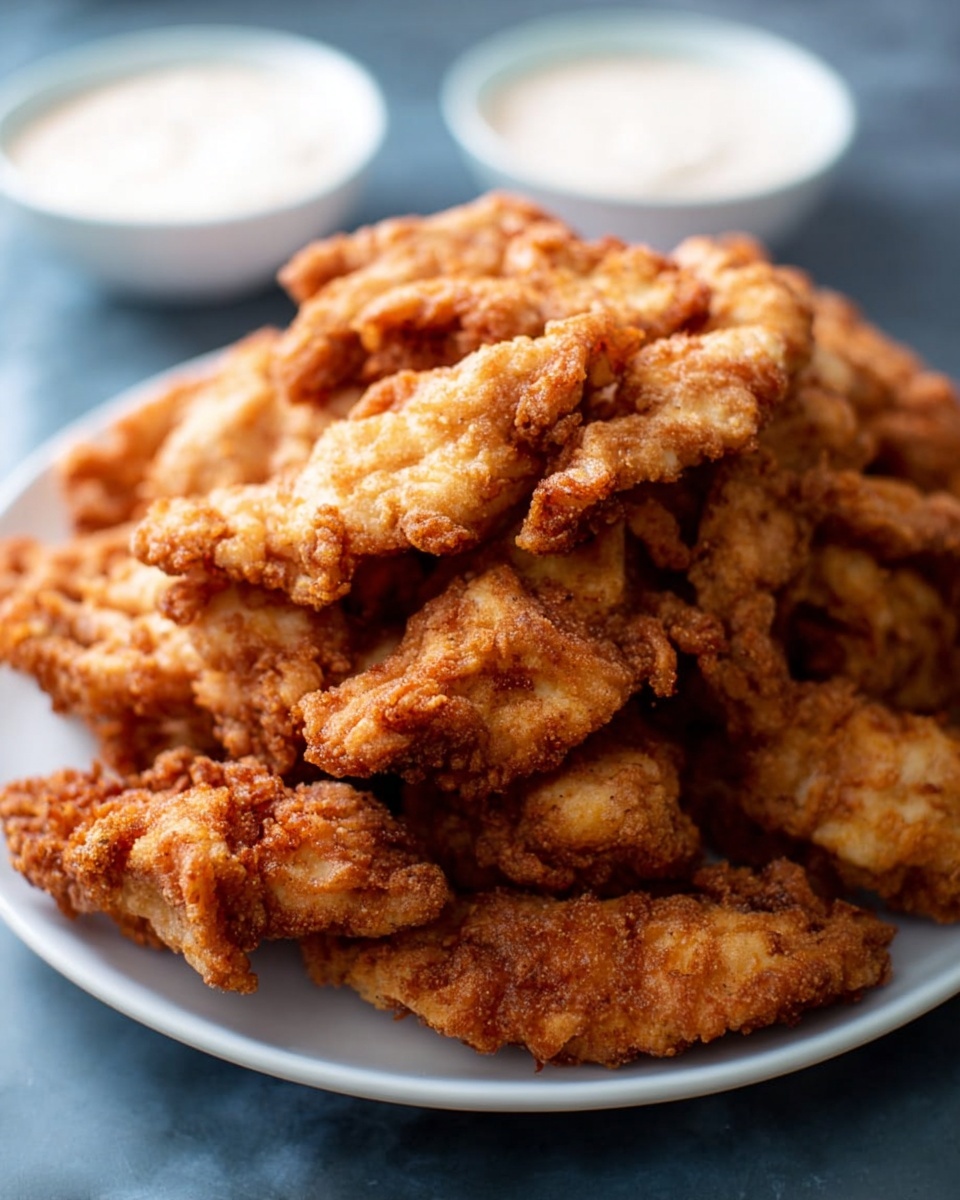 Breaded Chicken Tenders with a 3-Ingredient Homemade Dip Recipe - Recipe Image