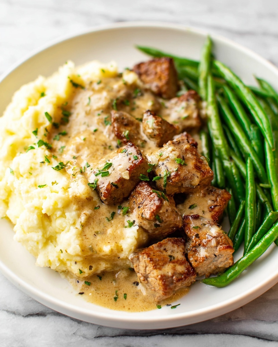 Boursin Pork Tenderloin with Herb Garlic Sauce Recipe - Recipe Image