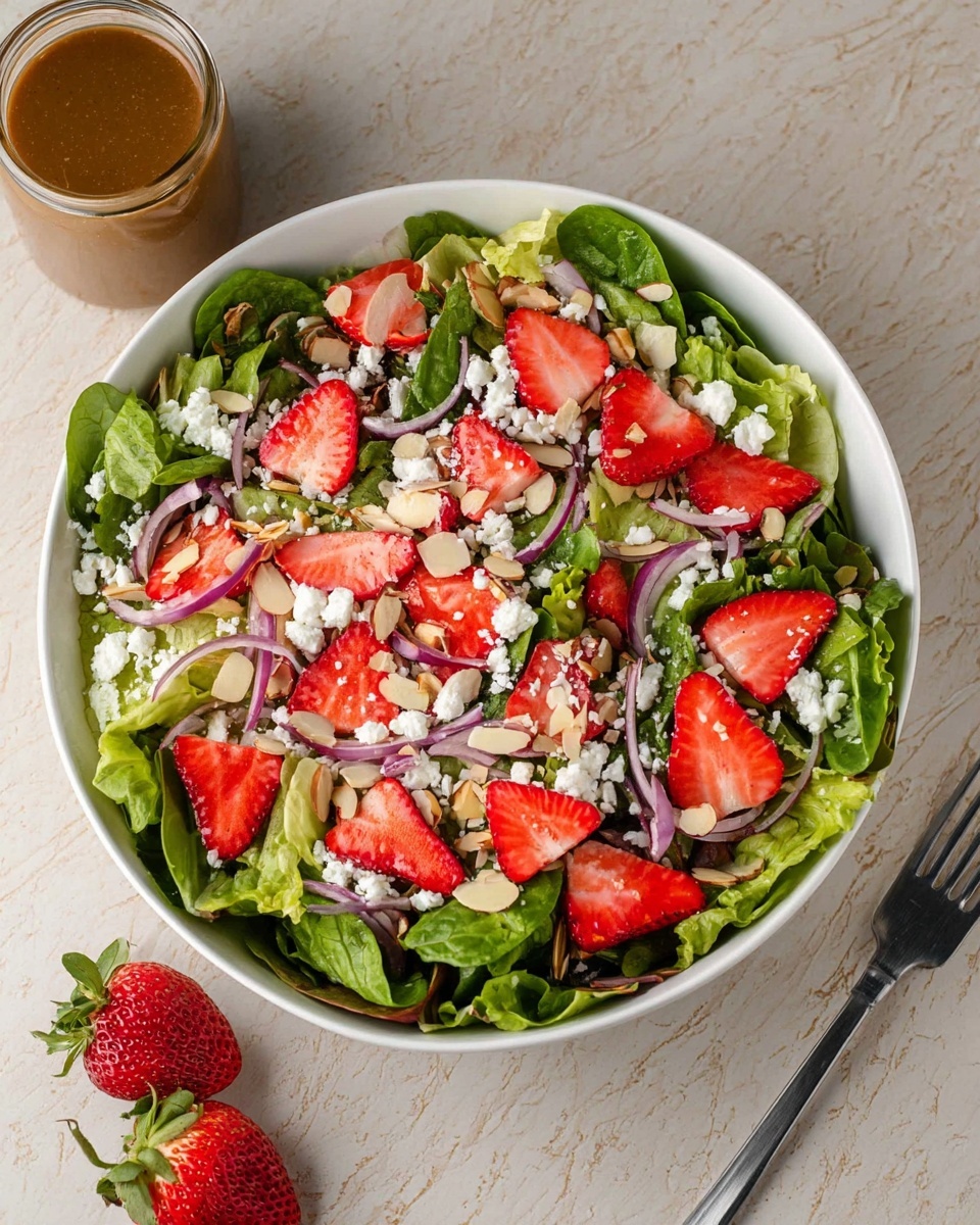 Strawberry Salad with Honey Vinaigrette Recipe - Recipe Image
