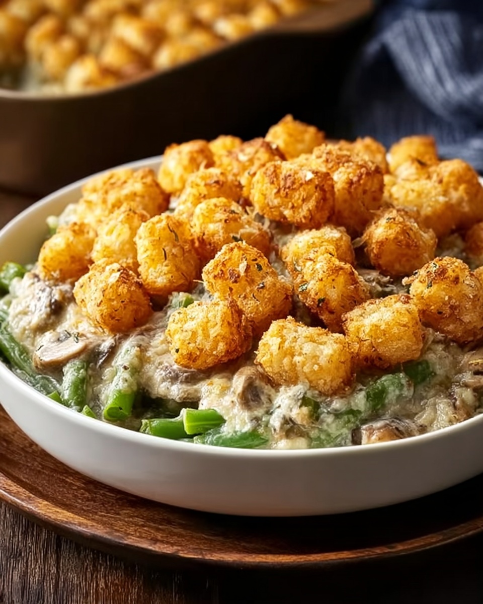 Irresistible Green Bean Casserole with Tater Tots Recipe - Recipe Image