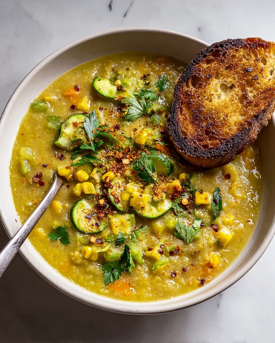 Creamy Summer Corn and Zucchini Chowder Recipe - Recipe Image