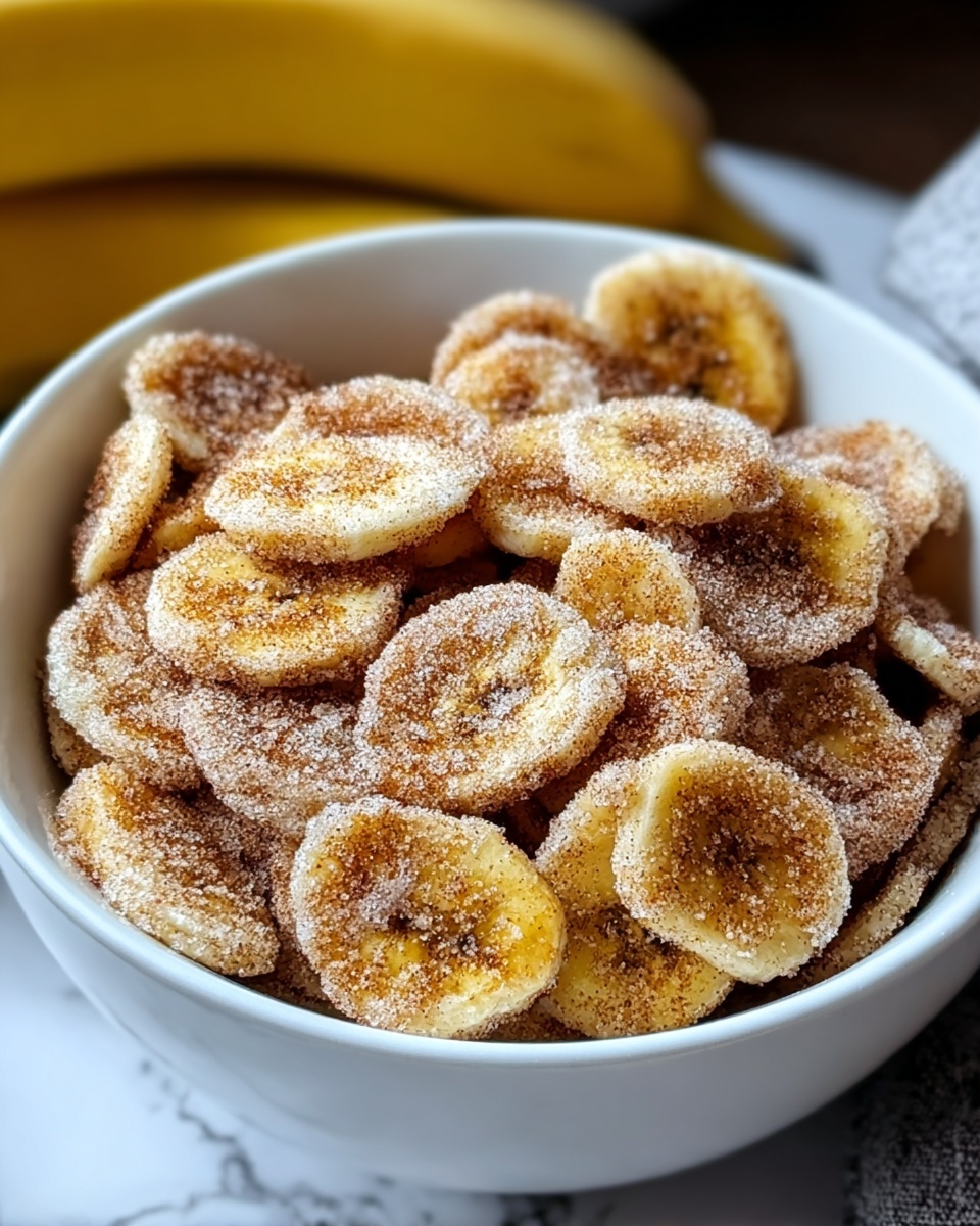 Crispy & Sweet Cinnamon Sugar Air Fryer Banana Chips Recipe - Recipe Image