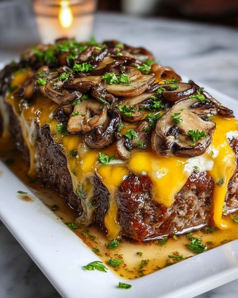 Mushroom Swiss Cheese Meatloaf Recipe