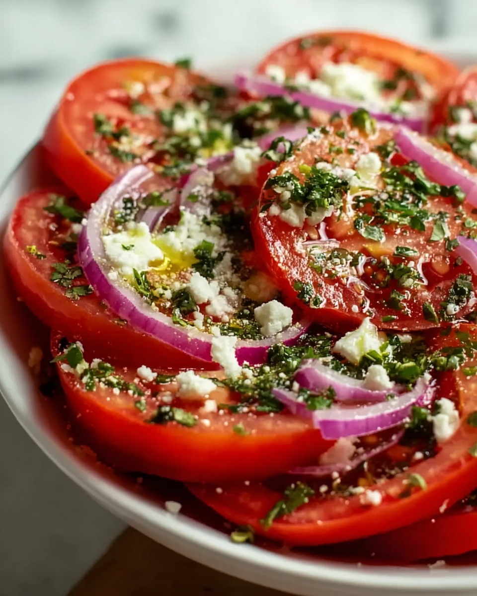 Tomato Garlic Salad Recipe - Recipe Image