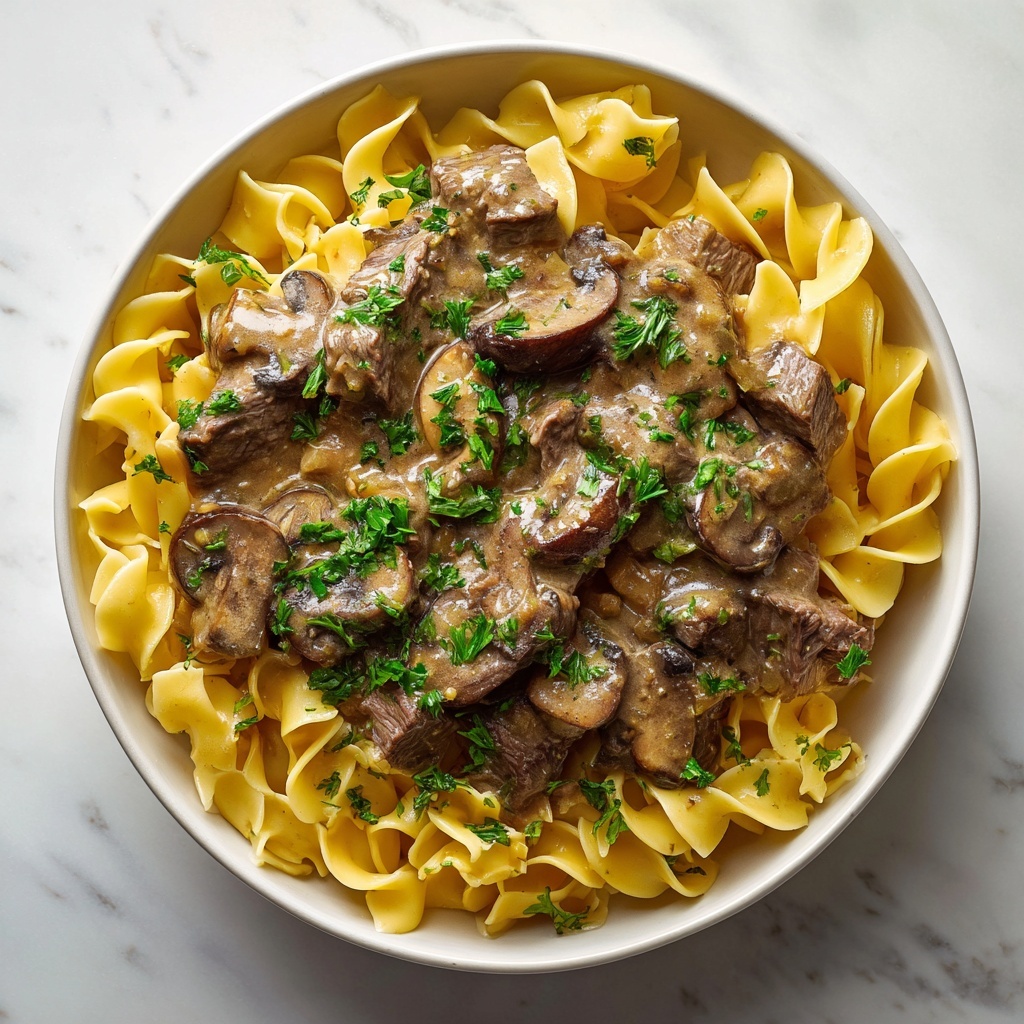 Beef Stroganoff with Egg Noodles Recipe - Recipe Image