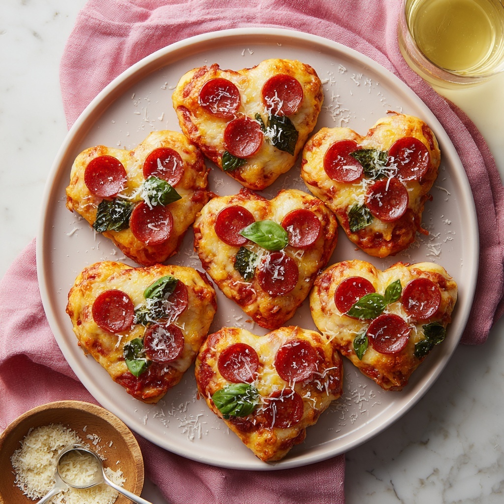 Heart-Shaped Pizzas: Fun, Cheesy Love Bites for All Ages Recipe - Recipe Image