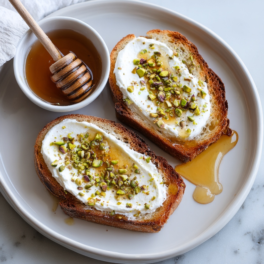 Whipped Ricotta Honey Toast Recipe - Recipe Image