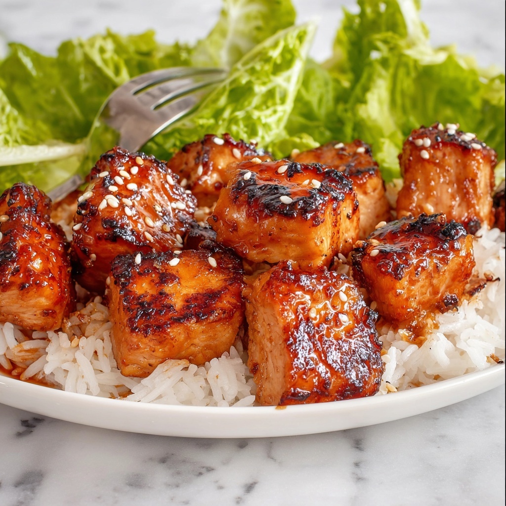 Honey Garlic Salmon Bites Recipe - Recipe Image