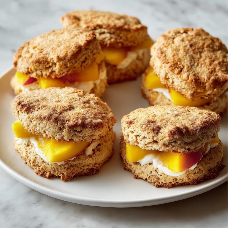 Warm Buttery Baked Peach Scones Recipe