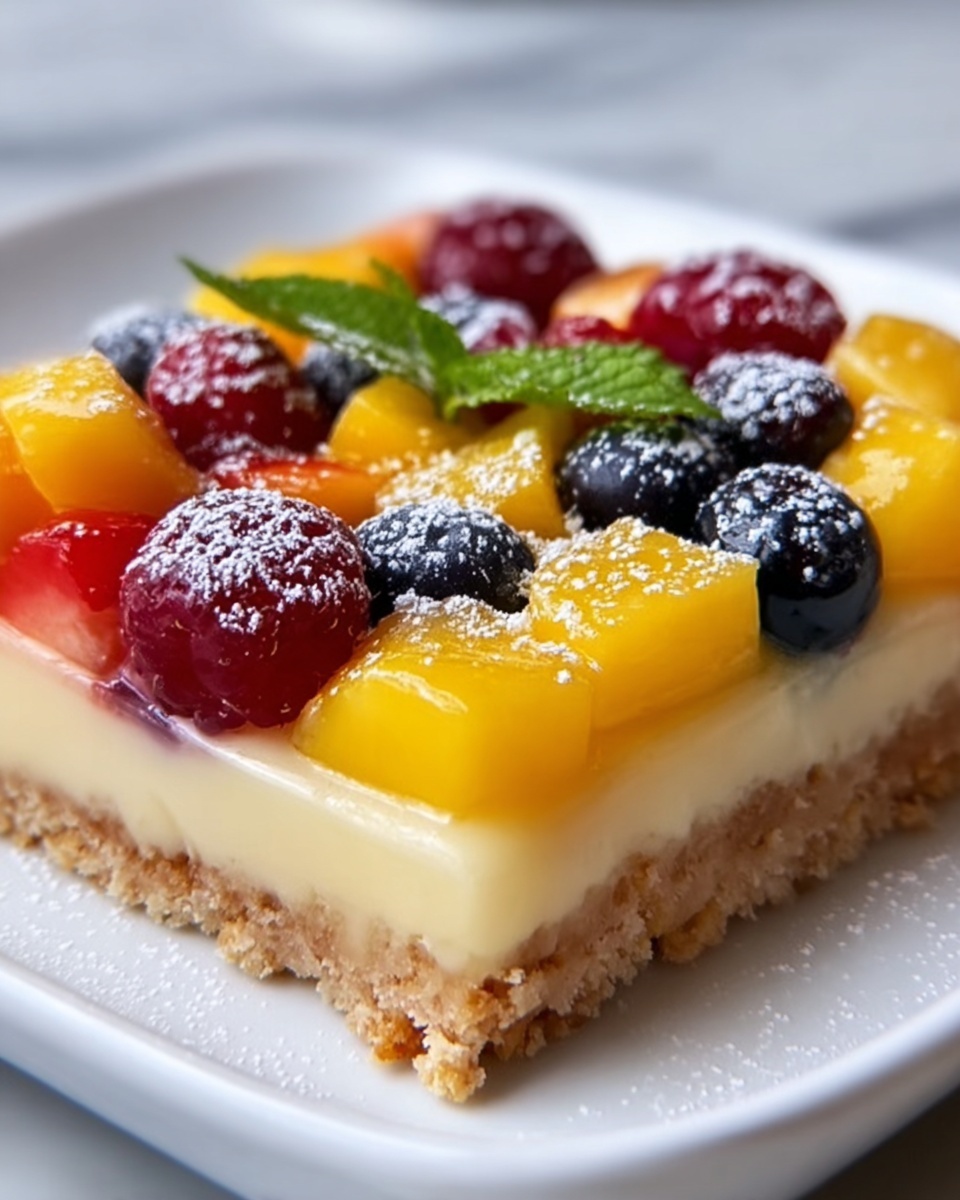Fruit Custard Bars Recipe - Recipe Image