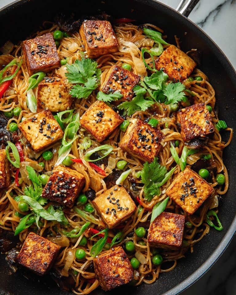 One Pan Asian Tofu Noodles Recipe