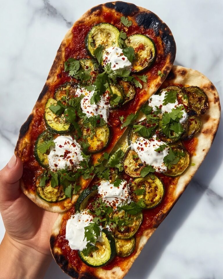 Simple Harissa Courgette Flatbreads Recipe